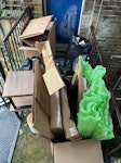 general rubbish and cardboard general rubbish bags and some cardboard boxes. 2 very small side tables too SE26 - removed for £45