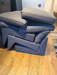 Three seater Sofa Gray three-seater sofa. This sofa is in great condition and features three detachable parts for easy transport and versatile arrangement. SW20 - removed for £80