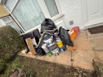 Household stuff Household stuff - Single Size Bed Frame & Mattress,  Timber Slats, Flower Pot, Old piece of Carpet, TV Stand. SE2 - removed for £70