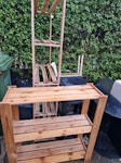 Shelving, chairs,pouffe,wood Wooden shelf units x2, kitchen chair, shower chair, pouffe, dog kennel, part of a desk, wardrobe doors x2, old gates x3 and bits of wood. B37 - removed for £140