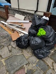 about 10 light bags, wardrobe carpet and wardrobe DA16 - removed for £75