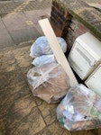 2 recycling, 2 waste, 1 board 2 bags of recycling, 2 bags of general waste and 1 board of wood N5 - removed for £30