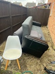 2 sofa beds, chair and mattres 2 used sofa beds and chair (double bed mattress in good condition) not in picture SL3 - removed for £95