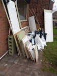 Kitchen and rubble Rubble,kitchen cabinets and doors some plasterboard B27 - removed for £240