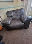 Sofa and Chair 3 seater leather sofa and armchair. WA10 - removed for £80