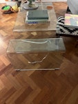 Large glass table (cracked) Large glass coffee table (cracked) NW3 - removed for £40