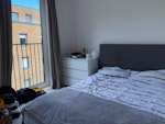 Double bed frame and mattress Its a double bed frame. Material headboard. Grey colour. Double mattress. Would need disassembling. SE16 - removed for £0