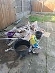 Garden waste, fences,  & wood Garden Waste, Fences, Wood, Glass Cabinet, & Plaster RM8 - removed for £150