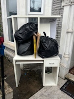 Desk unit and household waste collected by Dumpawaste Ltd