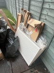 cardboard boxes, radiator Hi there. Mostly cardboard boxes, 2 radiators in good condition (it can be reused), 1 small pallet,  1 wooden fence, and 2 light rubbish black bags. Its basic volume rubbish but not heavy SE28 - removed for £60