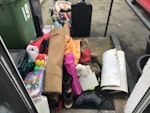 House clearance fits in a car. Some good sellable or usable things, games and puzzles, suitcase, pushchair and car seat, rug. Some utter rubbish. Various bits. All in photo , (not including bins).
Will fit in decent sized car EN11 - removed for £65