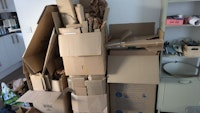 Cardboard boxes from house mov collected by London Waste Services LTD