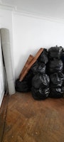 carpet, underlay, plyboard collected by Quick rubbish recycling Ltd