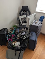 Household items and weights collected by Quick rubbish recycling Ltd