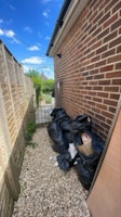 rubble bags & plyboard, tiles collected by T & O waste services