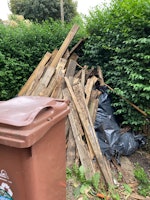 Old decking collected by Eco Clean&Fresh