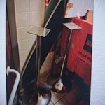 furniture Removal 2x red fobt chairs, 3x heavy base fobt chairs, 1x tall table, 1x white cardboard envelope NW11 - removed for £75