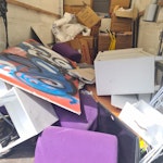 2 small units, boxes of paper house junk , boxes with paper 2 units few bits and bobs. regular work N9 - removed for £185