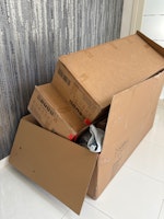 Collection of cupboard boxes collected by George Allens Waste