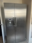 American fridge freezer Bought 2nd hand on eBay a year ago. 
Used in a shared flat. 
Needs a good clean. 
Condition - left handle needs fixing 
Freezer and fridge temp all in good working order. 
Water dispenser/ice machine not tested
Collection from W10 - lift to 3rd Floor
Essential 2 people to move
Dimensions are:
W 90.5 cm
D 68.5 cm + 5.9 cm handles
H 181 cm W10 - removed for £105
