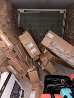 Garage full of cardboard only. collected by hanworth auctions ltd