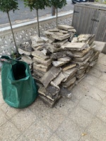 Concrete patio slabs collected by Waste Machine