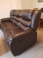 Two 3-seater sofa recliners collected by Waste Machine