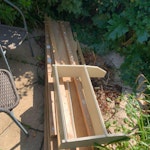 hardwood + MDF boards Pile of wooden slats and MDF boards originally used as floating shelves. Also two hardwood floorboards roughly the same length. Approx 1.7/1.8m in length. We just need them gone. E12 - removed for £65