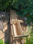 hardwood + MDF boards Pile of wooden slats and MDF boards originally used as floating shelves. Also two hardwood floorboards roughly the same length. Approx 1.7/1.8m in length. We just need them gone. E12 - removed for £65