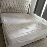 Bed mattress and small fridge 1* king size bedframe and mattress
1* small fridge SG1 - removed for £80