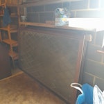 2 large leaded glass doors 2 large leaded glass doors with wooden surround ME3 - removed for £60