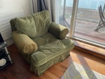 2 sofa, 1 armchair Two large sofas that can be split in two - so each half the size of a large single armchair. There is also a large single armchair. BN2 - removed for £180