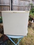 One old table top freezer Old table top freezer, cube shape. Not functional, been empty and outside under cover for 6 months, size 47 x 46 x 45 cms SG2 - removed for £55