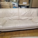 3 seater leather sofa 3 seater leather sofa minor damage no fire certificate B72 - removed for £60
