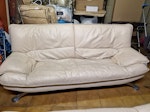 3 seater leather sofa 3 seater leather sofa minor damage no fire certificate B72 - removed for £60