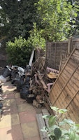 Bathroom and garden clearance collected by M&V waste Clearance