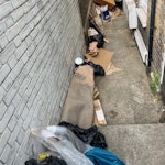 Garden and demolition waste Wood, carpet, carboard and other demolition waste. No bricks or concrete. 1 x office chair, 1 x mirror, 1 large sack garden waste. SW11 - removed for £140