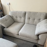 Sofa, armchair, footstool Like new sofa set from DFS TW12 - removed for £0