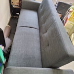 Sofa-bed 3 seater The sides should come off, but I can't manage. The charity I wanted to donate it said it was broken, however I don't think so. N1 - removed for £120