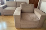 Sofa and armchair Sofa and armchair. 1st floor. TW18 - removed for £90