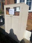 Computer desk Cupboard mainly plastic and wood CM9 - removed for £60