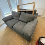 Two blue sofas 2x two-seater sofas, great condition and comfortable available for collection
Width-180cm
Deep - 90cm
Height - 80cm SE22 - removed for £100
