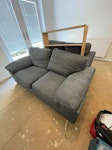 Two blue sofas 2x two-seater sofas, great condition and comfortable available for collection 

Width-180cm
Deep - 90cm
Height - 80cm SE22 - removed for £100