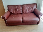 Settee Leather three seater settee AL2 - removed for £120