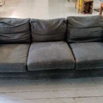 8 x desks. 1 x 3 seater sofa 8 x desks.
1 x 3 seater couch.
1 bedside table.
2 x slim shelving units NW5 - removed for £250