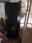 Slim Fold Gym Treadmill. Flat metal treadmill platform plus separate control handlebar. 60 inches x 23 inches. CA23 - removed for £120
