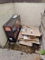 Cardboard boxes collected by NES DOMESTIC AND COMMERCIAL SOLUTIONS