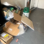 removal rubbish cardboard, wood plate and a grill gas cylinder W2 - removed for £75
