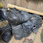garden waste & wood offcuts approx 10bags of mixed garden waste plus some long planks and offcuts from a garden project. all on the left hand side of the front garden, easy access for loading SW20 - removed for £150