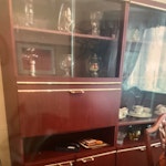 Armchair, settee & wall unit Two seater settee, matching armchair and wall unit B24 - removed for £260